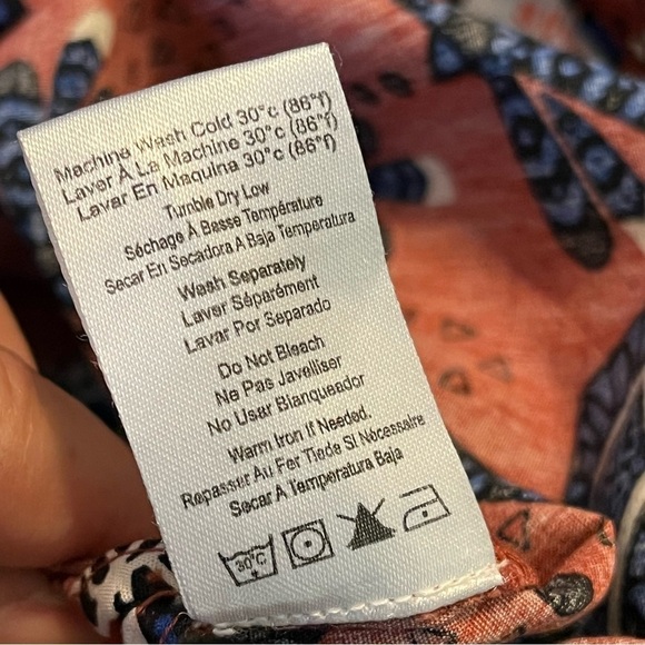 Anthro Sundry Floral Balloon Pants Cropped Joggers Boho Print size 2/US Medium - Picture 9 of 10